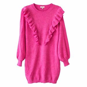 Fate NWT Pink/Purple Sweater Dress with Ruffle